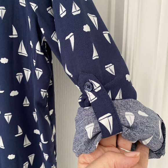 🛍 2 for $25! 🛍 Penmans - Lightweight Sailboat Print Blouse - 16 - Picture 9 of 15